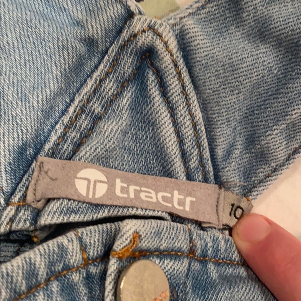 Light Blue Denim Ripped Overalls - Picture 3 of 6